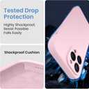 FireNova Designed for iPhone 14 Pro Max Case, Silicone Upgraded [Camera Protection] Case with [2 Screen Protectors], Soft Anti-Scratch Microfiber Lining Inside, 6.7 inch, Chalk Pink