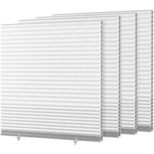 4 Pack Temporary Cellular Blinds, 24" Wide Shades for Small Windows, 24"W-Fits up to 47"H Window