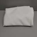 Dynamene Extra Long Fabric Shower Curtain - Waffle Weave 90 Inches Long Heavy Duty Cloth Shower Curtains for Bathroom, 256GSM Tall Hotel Luxury Bath Curtain Set with 12 Plastic Hooks(72Wx90H, White)