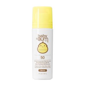 Sun Bum Baby Bum Mineral SPF 50 Roll-On Sunscreen - Vegan and Hawaii 104 Act Compliant (Without Octinoxate & Oxybenzone) - Broad Spectrum Moisturizing UVA/UVB - Travel Size - 3 oz | Mineral, Vegan, Broad Spectrum, Moisturizing, UVA/UVB