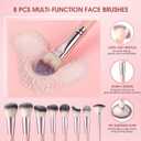 112Pcs Pink Makeup Brushes Set Professional Makeup Kit, Foundation Makeup Brush Kit Eye and Face Make up Brushes & Tools, Multi-functional Beginner Makeup Tool Set with Case Facial Makeup Accessories