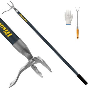 Weed Puller, Stand up Weed Puller Tool with 52" Metal Long Handle, 4 Stainless Steel Claws Design, Easily Remove Weeds Without Bending, Pulling, or Kneeling.