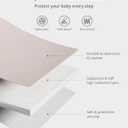 Blissful Diary Vegan Leather Baby Play Mat, 71x59 Thicken Foam Cushioned & Waterproof Playpen Mat for Infants and Toddlers, Stylish and Just Wipe-Clean Playmat for Baby Play on Floor, Taupe