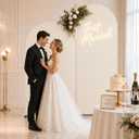 2 Pack Metal Arch Backdrop Stand and Cover Set (6FT / 7.2FT), Backdrop Arch Stand with Ivory Arch Backdrop Cover
