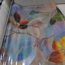 BlissYard Floral Privacy Window Film 39.3×17.7 Inchs Rainbow Window Film PVC Stained Glass Sticker Static for Glass Door Home and Office Bedrooms Home Decorations Anti-UV Sun