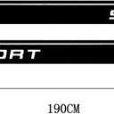 Universal Car Side Skirt Vinly Decals Auto Sport Racing Body Side Stripe Graphic Stickers Exterior DIY Modified Decoration Accessories NJ008 Black (2Pcs)