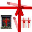 Red Velvet Cabinet Ribbon Bows, Thick Velvet Bow for Christmas Cabinets, Furniture, and Kitchen Decoration, 4 Pcs