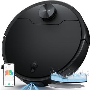 Low-Pile Carpet Robot Vacuum Cleaner, 153 Mins Runtime, Automatic Floor Cleaner with 360 LiDAR Navigation, Wi-Fi/App, Strong Suction, Advanced Obstacle Avoidance, Floor Cleaner Robot for Pet Hair (Black)