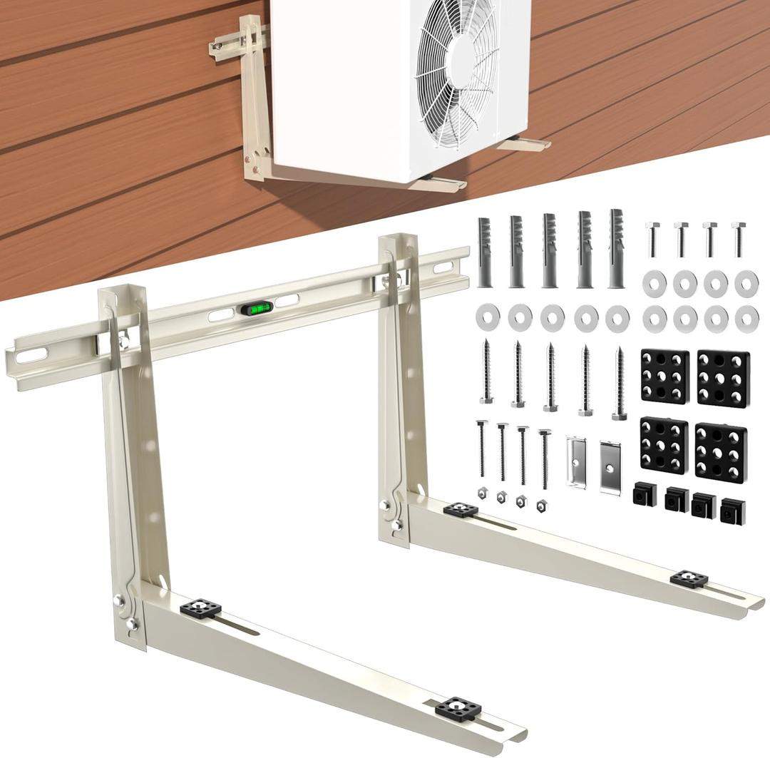 Mini Split Wall Mounting Strong Bracket for 9000 Btu to 36000 Btu Outdoor Ductless Mini Split Air Conditioner Heat Pump AC Systems, Max 490 Lb Capacity