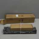 2 Pack Curtain Rods 30 to 56 Inch, Black 1 Inch Adjustable Heavy Duty Curtain Rods for Windows, Decorative Modern Window Treatment Rod, Splicing Metal Drapery Pole, Easy Installation