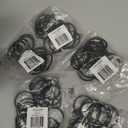 Ivilon Drapery Eyelet Curtain Rings - 2" Ring Loop for Hook Pins, Set of 14 - Black