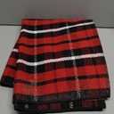 WAYYE Buffalo Plaid Outdoor Rug 27" x 20" Red & Black White Checkered Area Rug Washable Doormats Indoor Outdoor Rugs for Layered Front Door Mats, Porch, Entryway, Kitchen, Farmhouse