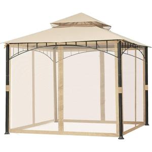 Replacement Mosquito Netting Screen Walls for Gazebo Size 10 Ft X 10 Ft (Gazebo Mosquito Net Only)
