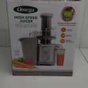 Omega Centrifugal Juicer with Extra Large Chute High Speed Extractor For Fruits and Vegetables, Features 2 Speeds Stainless Steel Filter and Large Pulp Container, 1000-Watts, Silver