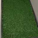 FURWAY Dog Grass Pad with Tray Artificial Grass Puppy Pee Pad for Dogs, Reusable 4-Layer Training Potty Pad with Tray, Quick Absorbent Indoor & Outdoor Portable Dog Patio Potty ( 35.4"x23.6")