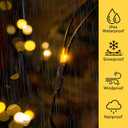 21ft x 5ft Solar Net Lights Outdoor, Solar & USB 2 Power Way 360 LED Waterproof Mesh Lights for Bushes, Remote Control 8 Modes String Light Trees Patio Garden Christmas Indoor Decor (Warm White)