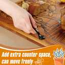 Wooden Noodle Board Stove Top Cover with Handles for Electric Stove 30" x 22" Pine Wooden Stoves Cover for Gas Burners Decorative Tray for Kitchen
