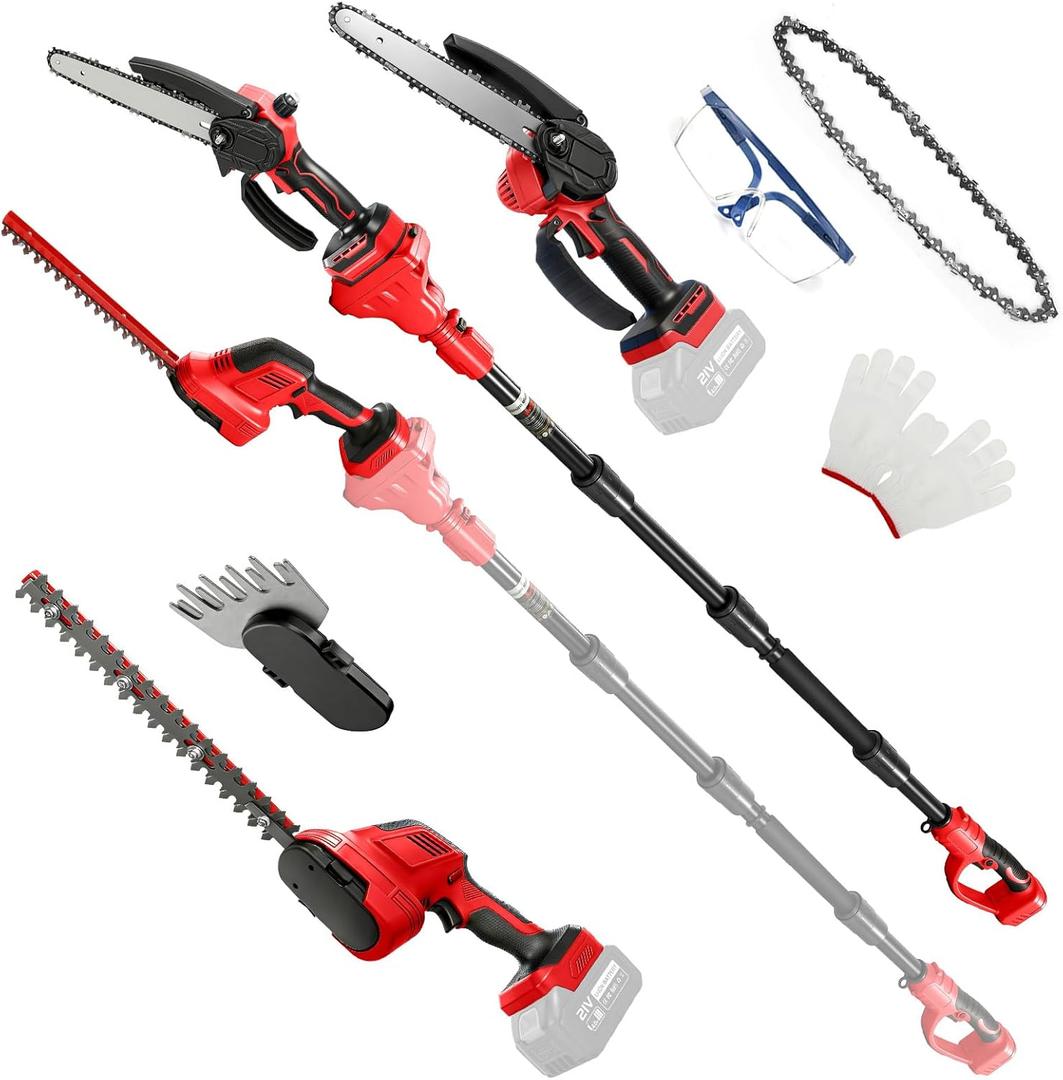 6-in-1 Pole Saw & Hedge Trimmer for Milwaukee M18 18V Battery (Tool Only)