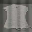 Womens Basic T Shirts Summer Outfits Crew Neck Short Sleeve Back Cut Out Crop Tops Slim Fit Tees Y2k Clothing, Size: M