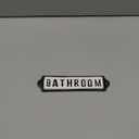 Bathroom Signs Decorative Cast Iron Retro Metal Door Plaque Women Men Farmhouse Cute Decoration for Restroom Home Decor Wall Art Decor for Office Shop Hotel Bar Restaurant, 4.92 x 1.38, Black