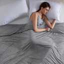 Bedsure Cooling Blanket for Hot Sleepers - Cold Blanket Queen Size for Sleeping, Ice Summer Cool Bedding with Rayon Derived from Bamboo, Lightweight Arc-Chill Thin Room Bed Cooling Essentials, 90x90 (01- Dark Grey)