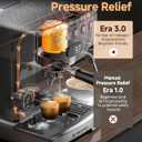 AMZCHEF Ultra Espresso Machine, 58mm Professional with PID Temperature Control for Light to Dark Roast Beans, Built-in Pressure Gauge & 10mm Steam WandProvides Barista-Level Lattes and Cappuccinos