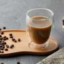 [4-Pack,12Oz] Glass Cups, Double Walled Thermo Espresso Glasses, Insulated Coffee Mugs, Drinking Glasses