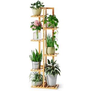 ROSSNY 48 Inch Talll Plant Stand Indoor, 6 Tier 7 Potted Bamboo Plant Stands for Indoor Plants, Corner Plant Stand, Plant Shelf For Indoor, Tiered Plant Stands, Indoor Plant Holder, Natural