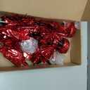 4 PCS Graduation Centerpieces for Tables Balloons Stand Holder Kit College Graduation Decorations 2025 Metallic Glitter Foil Balloon for Graduation Party Decorations (4, Red Black)