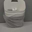 6 Pack Plastic Hanging Basket for Kitchen, Over Cabinet Door Organizer with Removable Hook, Stackable Wall Mounted Storage Shower Caddy, No Drilling Shelf Bins for Food Bathroom Pantry Closet (Grey, White)