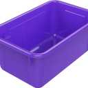 Storex Small Cubby Bins – Plastic Storage Containers for Classroom, 12.2 x 7.8 x 5.1 inches, Class Purple, 5-Pack (62419A05C)