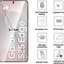 3 x 2+2 Pack for Samsung Galaxy S25 Edge Screen Protector with Camera Lens Protector,Full Coverage 9H Tempered Glass Film,HD Clear Scratch Resistant,Bubble-Free for Galaxy S25 Edge Screen Protector