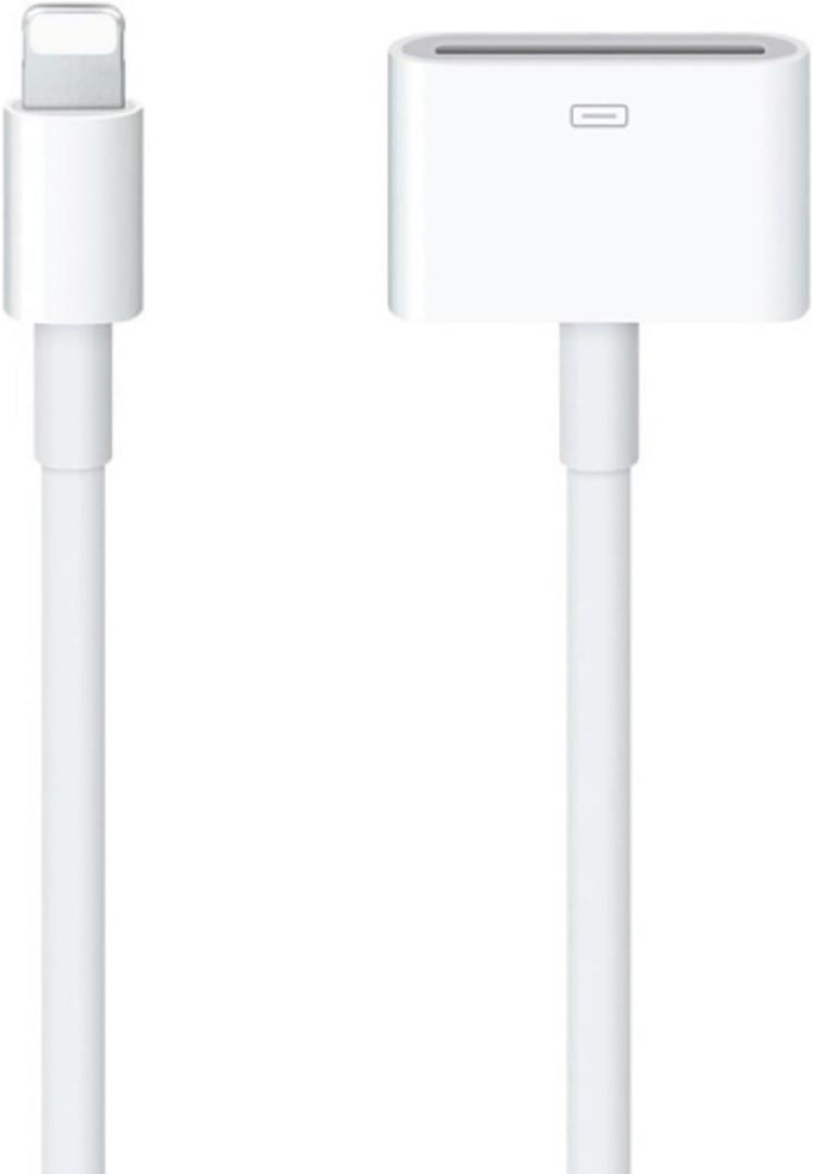 [Apple MFi Certified] Lightning to 30 Pin Adapter for iPhone, 8 Pin to 30 Pin Charging and Data Transfer Converter Compatible with iPhone 14 13 12 11 Xs X 8 7 6 5 4 iPad iPod - No Audio Support(White)