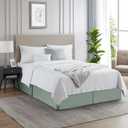 Nestl Sage Green Bed Skirt King Size - King Bed Skirt 14 Inch Drop - Brushed Microfiber Bed Skirts - Hotel Quality Pleated Bed Skirt - Shrinkage & Fade Resistant