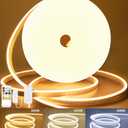Lamomo LED Strip Lights, Tunable White Neon Rope Lights with Remote, 32.8Ft Dimmable 3000K-6000K Flexible Led Light Strip, Waterproof Silicone 24V Neon Lights for Bedroom Home Decor