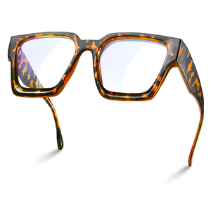 livho Oversized 99% Blue Light Glasses for Woman - Rectangle Fashion Glasses for Computer, Chic Preppy Frame - Anti Eyestrain