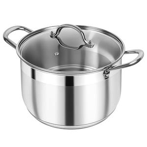 Kirecoo Stainless Steel Stock Pot - 12 Quart Heavy Duty Stock Cooking Pot with Visible Lid for Pasta, Soup, Spaghetti, Nonstick Thick Bottom Big Stockpot, Cookware for Canning, Boiling, Simmer
