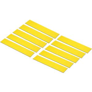 PATIKIL 10"x2" Blank Engraving Name Plate, 10 Pack Personalized Custom Office Desk Name Plates for DIY Laser Printing, Yellow