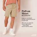 Amazon Essentials Men's 8" Inseam Relaxed-Fit Drawstring Walk Shorts with Elastic Waist, Black, XX-Large