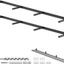 Contractor Floating Shelf Brackets with Reusable Metal Jigs  200lbs Aluminum Blind Support Hardware  Fits 1.75"4" Wood  Heavy Duty Mounting Bracket Kit (53X8X1.2-Metal Jig)