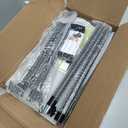 Tablet Floor Stand with 5LB Metal Base, Overhead Bed Phone Stand Angle Height Adjustable Holder, Universal Floor Stand Compatible with iPhone, iPad Pro Air, Mini, Samsung Tab, Kindle, E-Readers