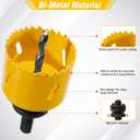 KATA Bi-Metal Hole Saw Kit, 19 Pieces M42 Steel Hole Saw Set with 3/4" -4-3/4" (19-121mm), General Purpose Hole Saw Blades in Case with Mandrels, Drill Bit, Hex Key for Thin Metal, Hard Wood, Drywall