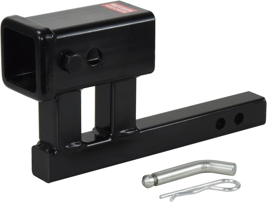 864125 1-1/4" to 2" Hitch Adapter with 4-1/4" Rise/Drop Hitch, 3,500lbs G.T.W, Hitch Pin and Clip Included