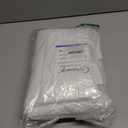 Chyhomenyc White Curtains 84 Inch Length 2 Panels Set, Faux Linen Textured Semi Light Filtering Soft Airy Farmhouse Window Curtain Drapes for Living Room Bedroom, 50Wx84L