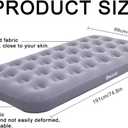Onirii Twin Size Single Camping Air Mattress Bed with Air Pump,Inflatable Air Mattress,Thickened Portable Blow Up Bed,Travel Sleeping Pad for Truck Tent Camping/Home/Hiking(Grey), CAR AIR MATTRESS