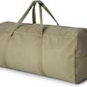 DoYiKe Extra Large Canvas Travel Duffle Bag Heavy Duty, Sports Travel Military Camping Tent Storage (Army green Top-opening)