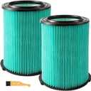 2 Pack VF6000 5-Layer Replacement Filter for Ridgid Shop Vac 5-20 Gallon Wet Dry Vacuums WD5500 WD0671 WD6425 WD7000 WD1280 WD1851 WD1680 WD1956 RV2400A 1400RV RV2600B, fit for Husky 6-9 Gallon Vacs