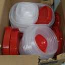Rubbermaid TakeAlongs Food Storage Containers, 52 Piece Plastic Container Set, Dishwasher and Microwave Safe Meal Prep, Snack, and Lunch Container, BPA Free, Ruby Red