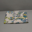 DriftAway Layla Classic America Style Floral Leaves Room Darkening Window Curtain Valance Rod Pocket Single 52 Inch by 18 Inch Plus 2 Inch Header Ivory Teal Gray