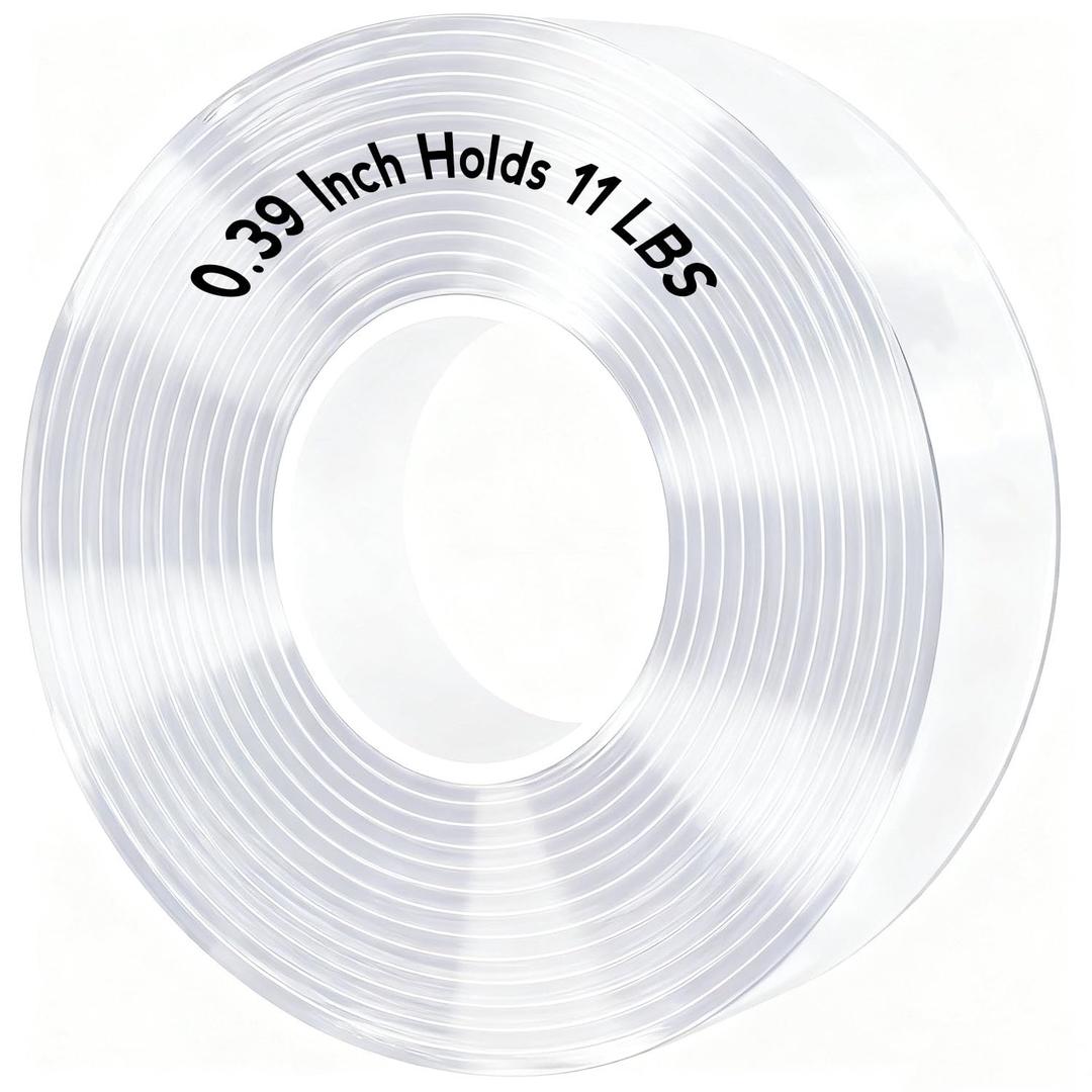 Double Sided Tape Heavy Duty, Nano Double Sided Adhesive Tape for Wall, Tile, Glass, Plastic, Metal, Marble, Ceramic | Perfect for Picture Hanging